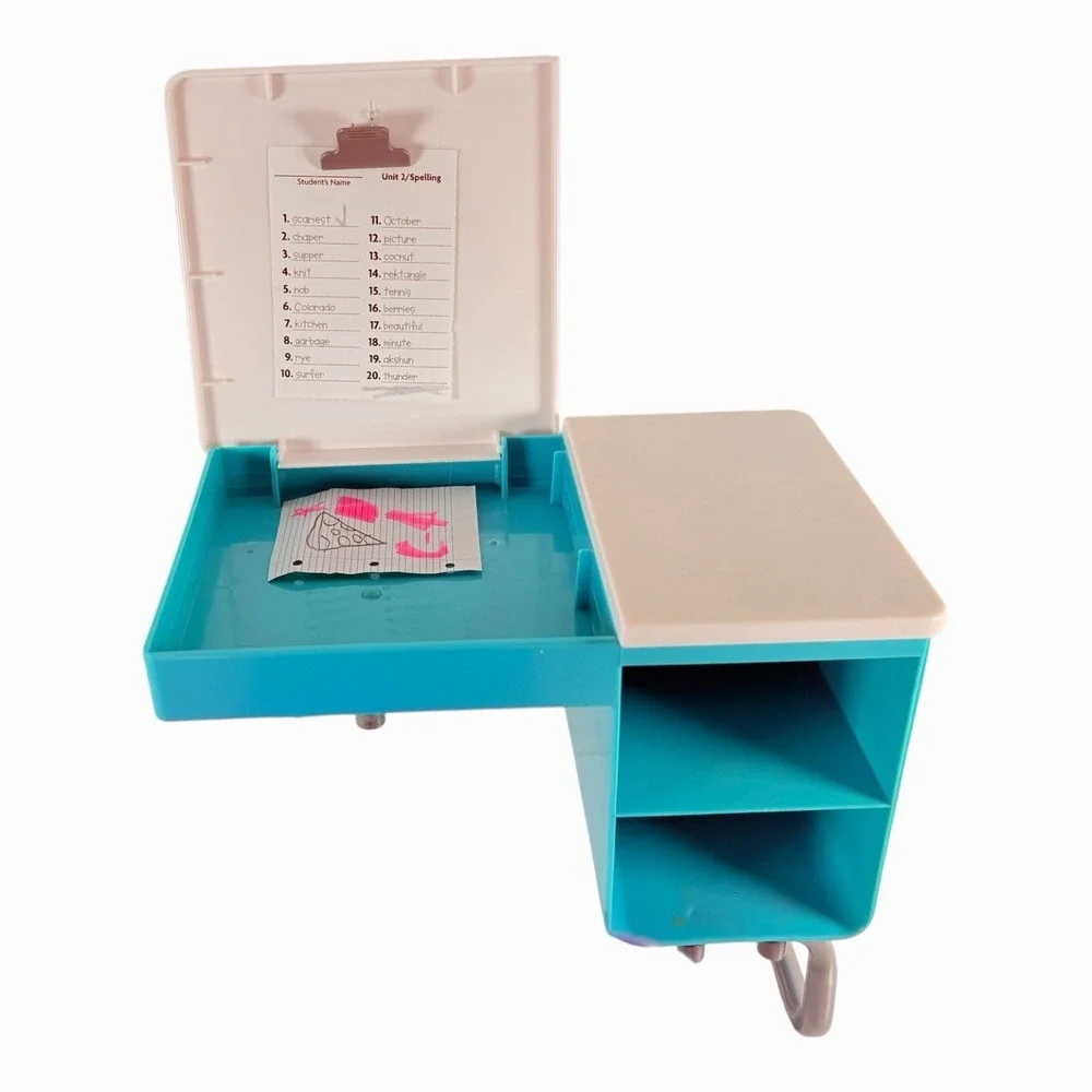 American Girl Desk With Attached Chair,‎ Fits 18